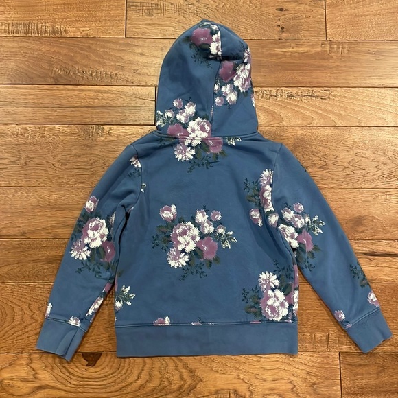 Gap Kids Girls Hooded Flowered Sweatshirt- Size Small - Picture 6 of 16